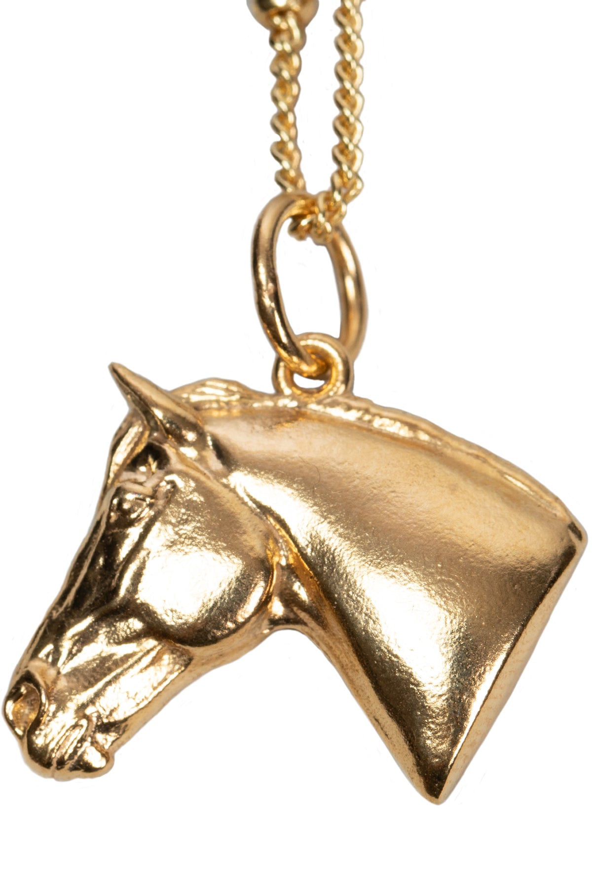 GOLD HORSE HEAD PENDANT