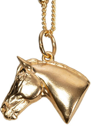 GOLD HORSE HEAD PENDANT