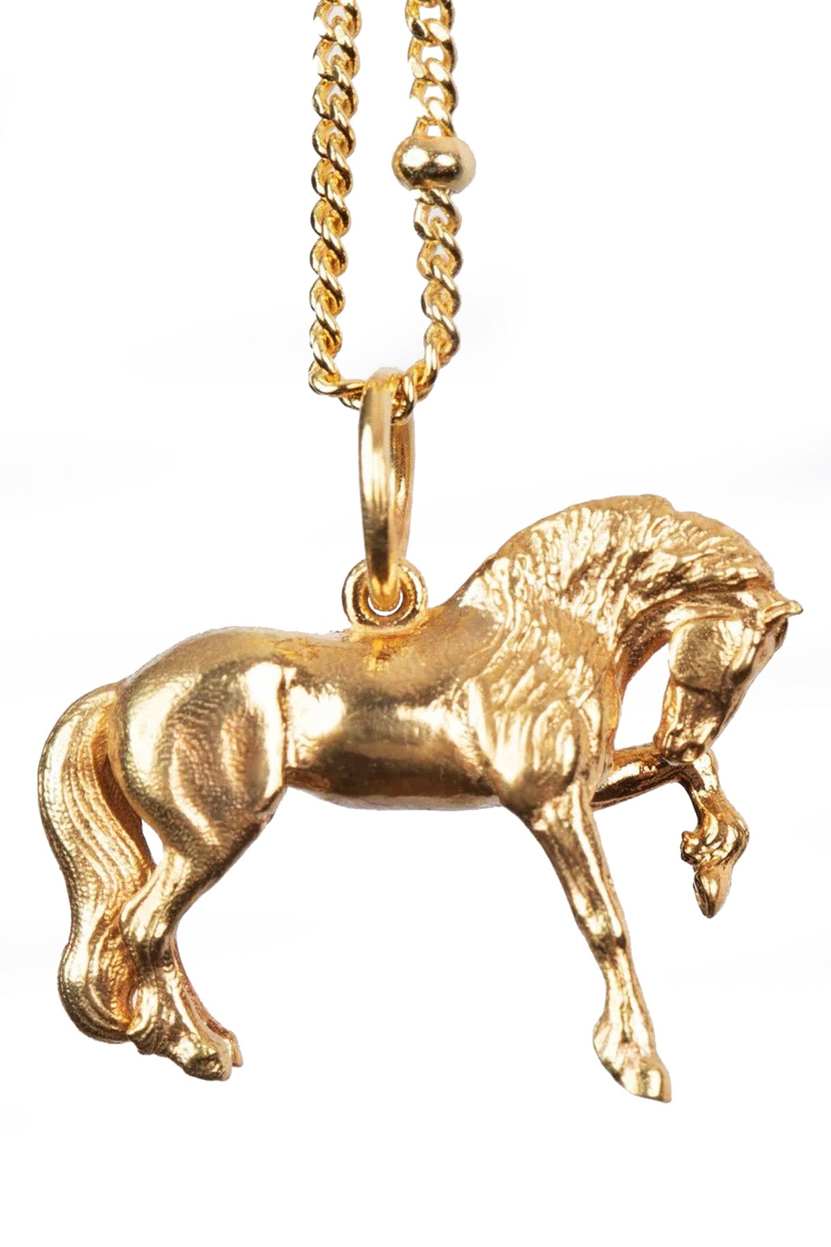 GOLD FRIESIAN HORSE PENDANT