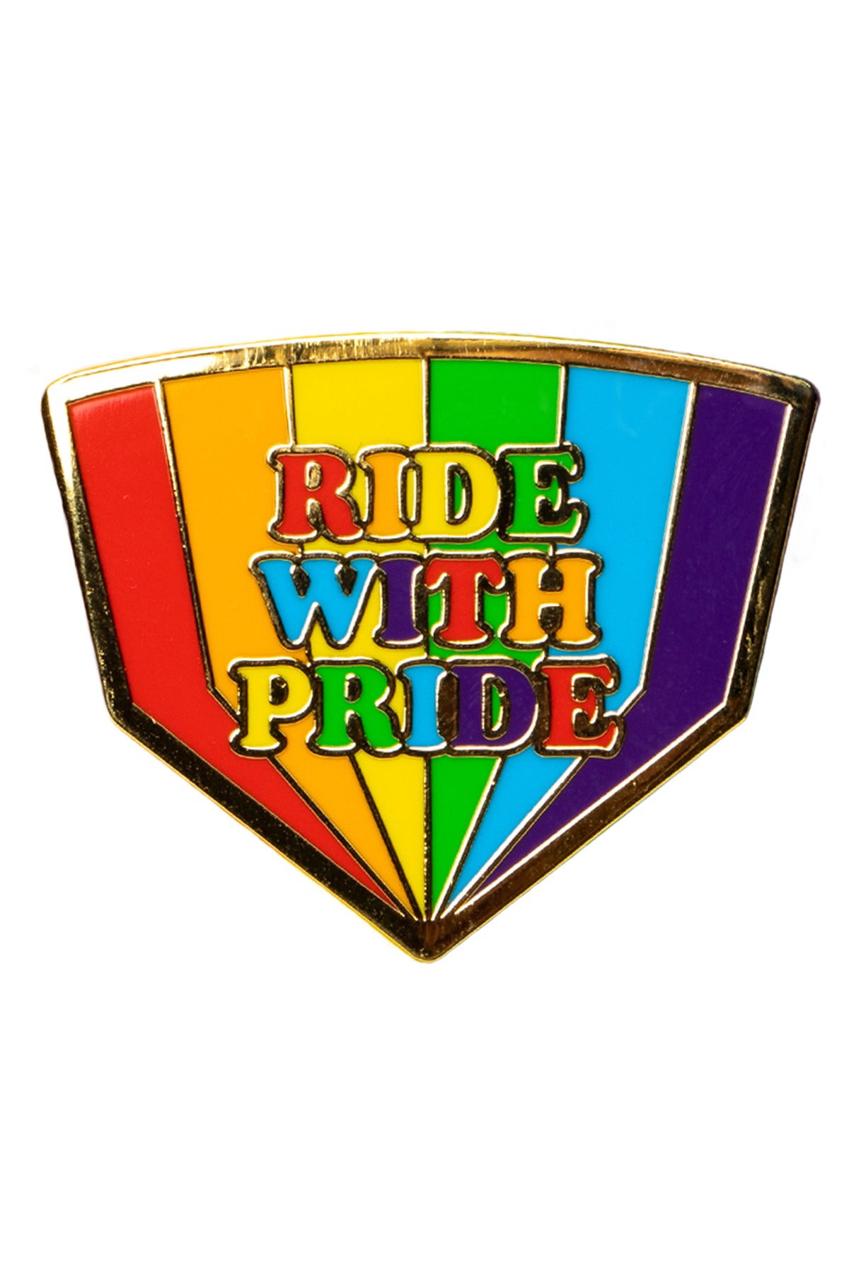 RAINBOW RIDE WITH PRIDE BADGE- GAY PRIDE