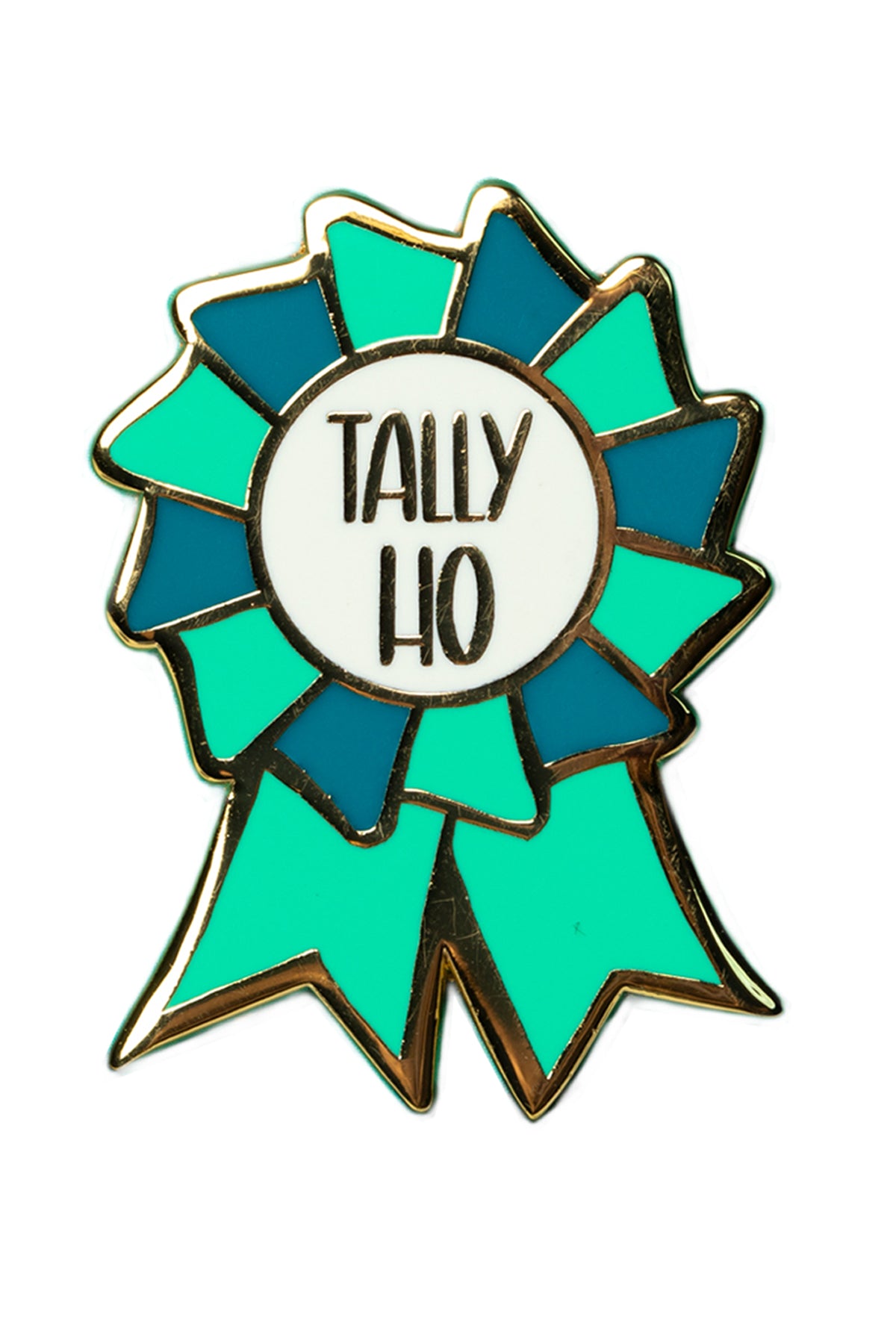 GREEN TALLY HO ENAMEL PIN