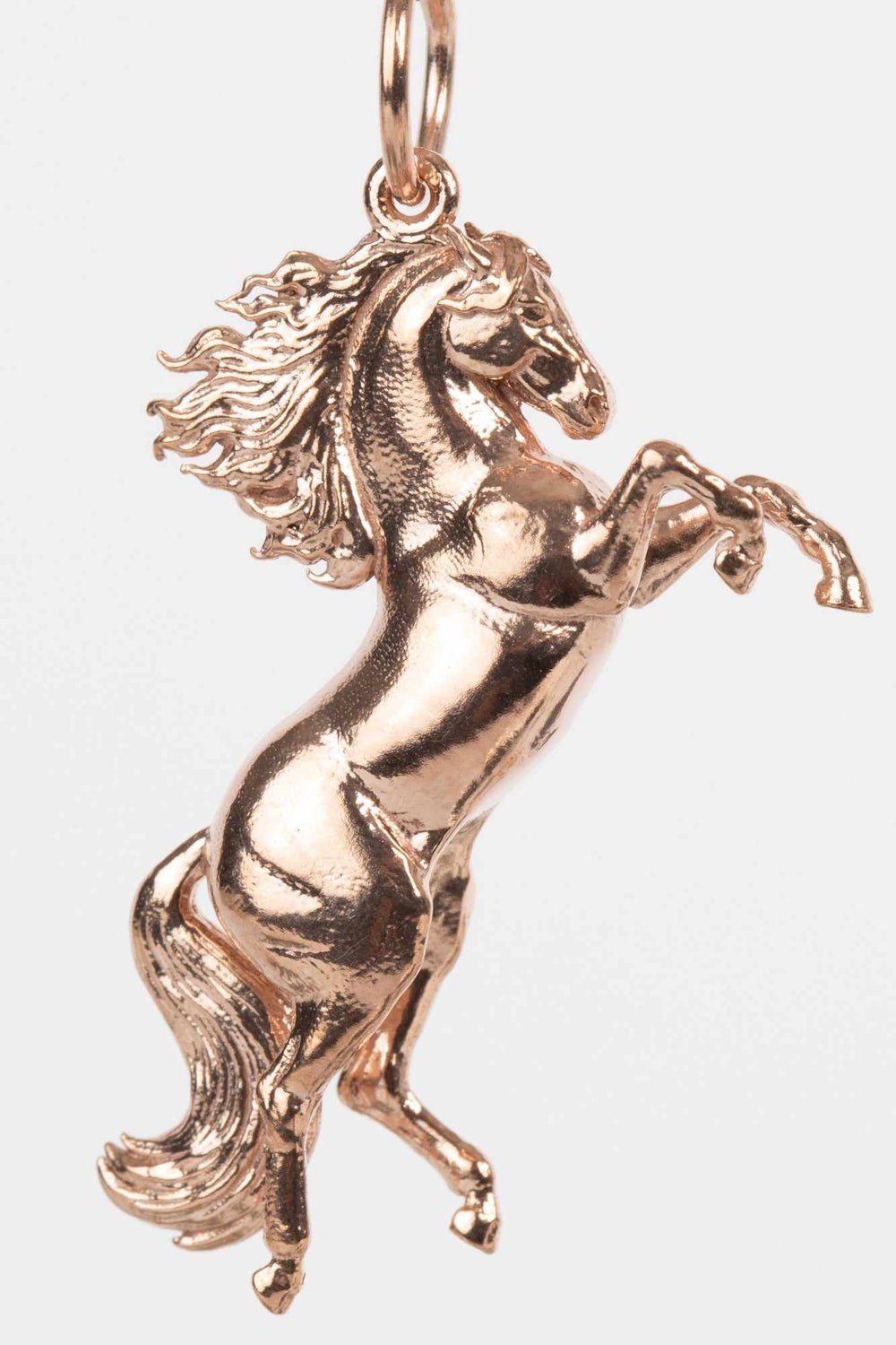 The Rearing Wild Horse Pendant- Gold Horse necklace - The Wild Horse Club