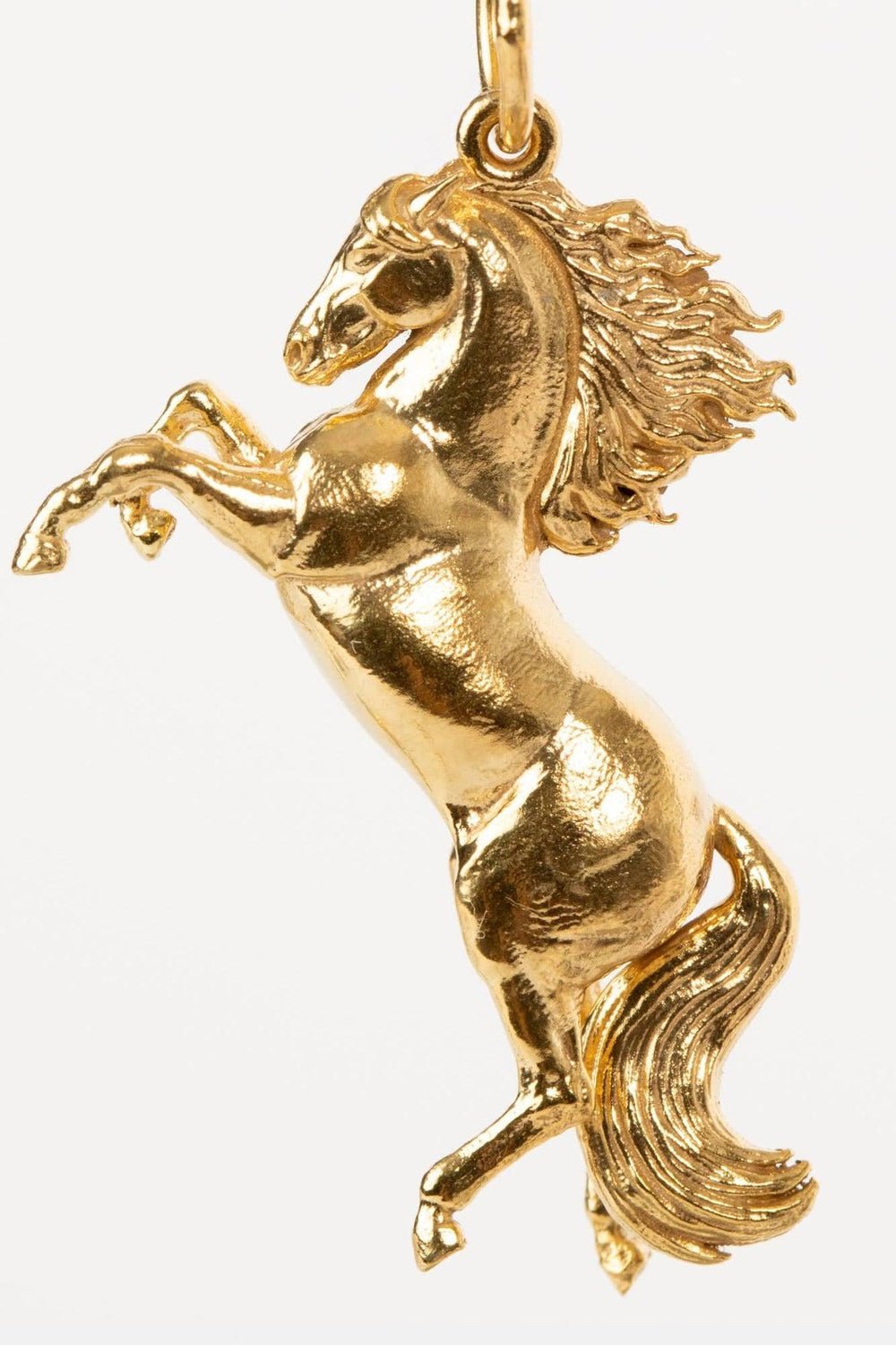 The Rearing Wild Horse Pendant- Gold Horse necklace - The Wild Horse Club