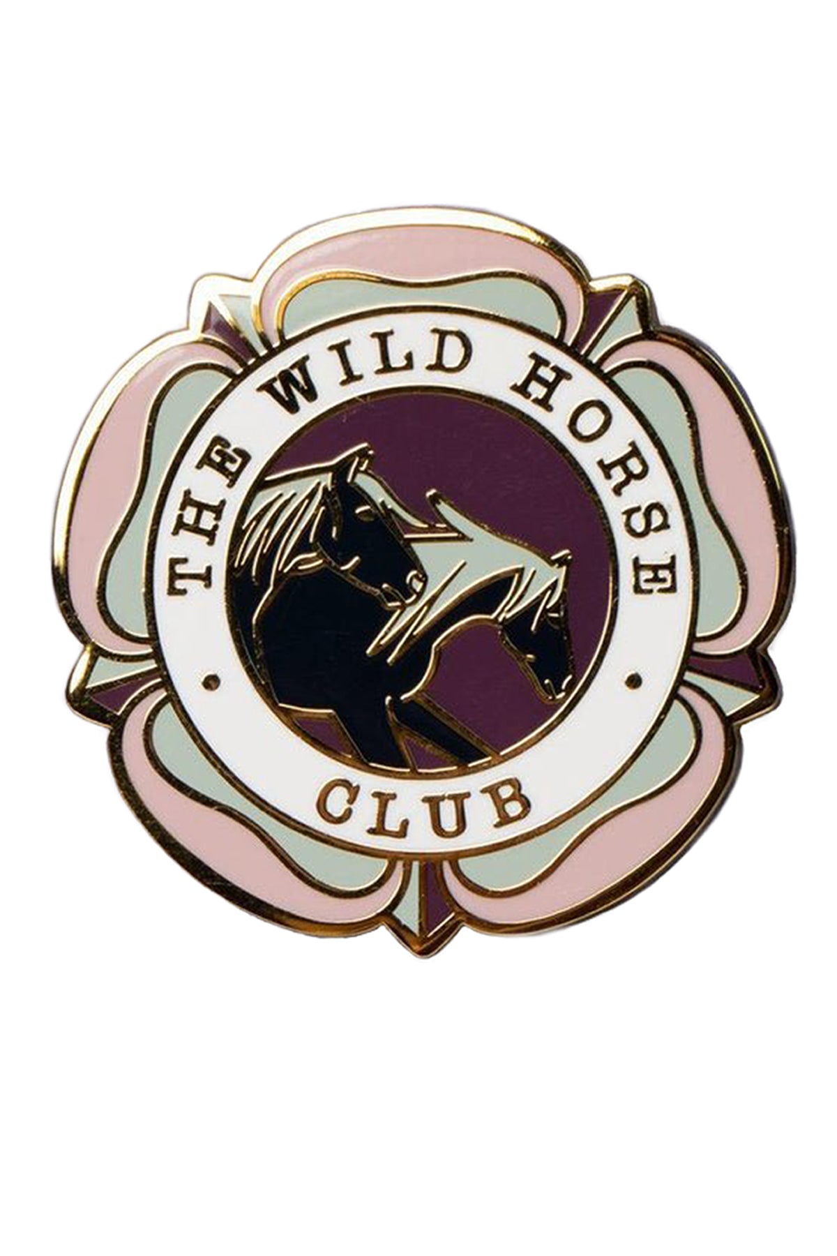 PINK & PURPLE WILD HORSE CLUB ENAMEL PIN